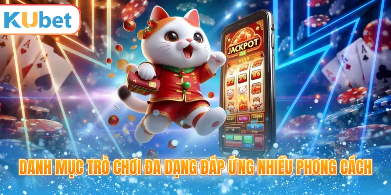 Danh mục trò chơi đa dạng đáp ứng nhiều phong cách